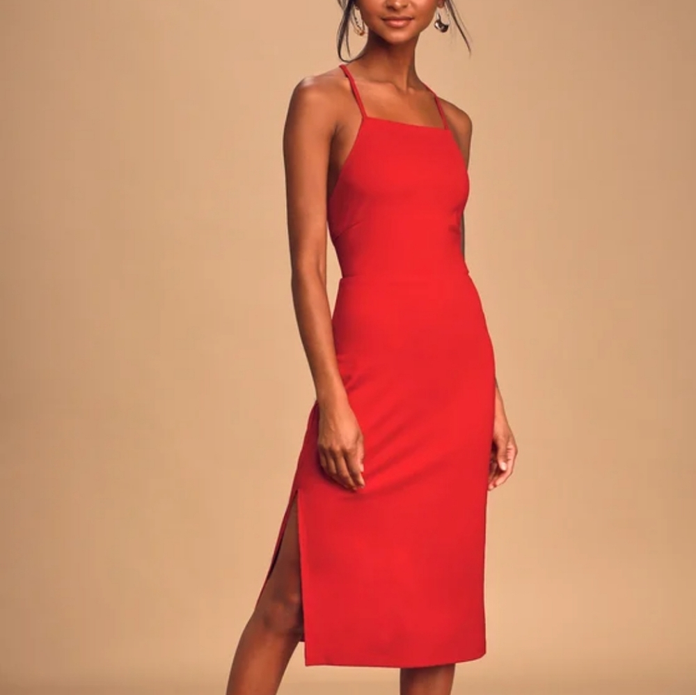 NWT Body con dress with tie back. Size XL